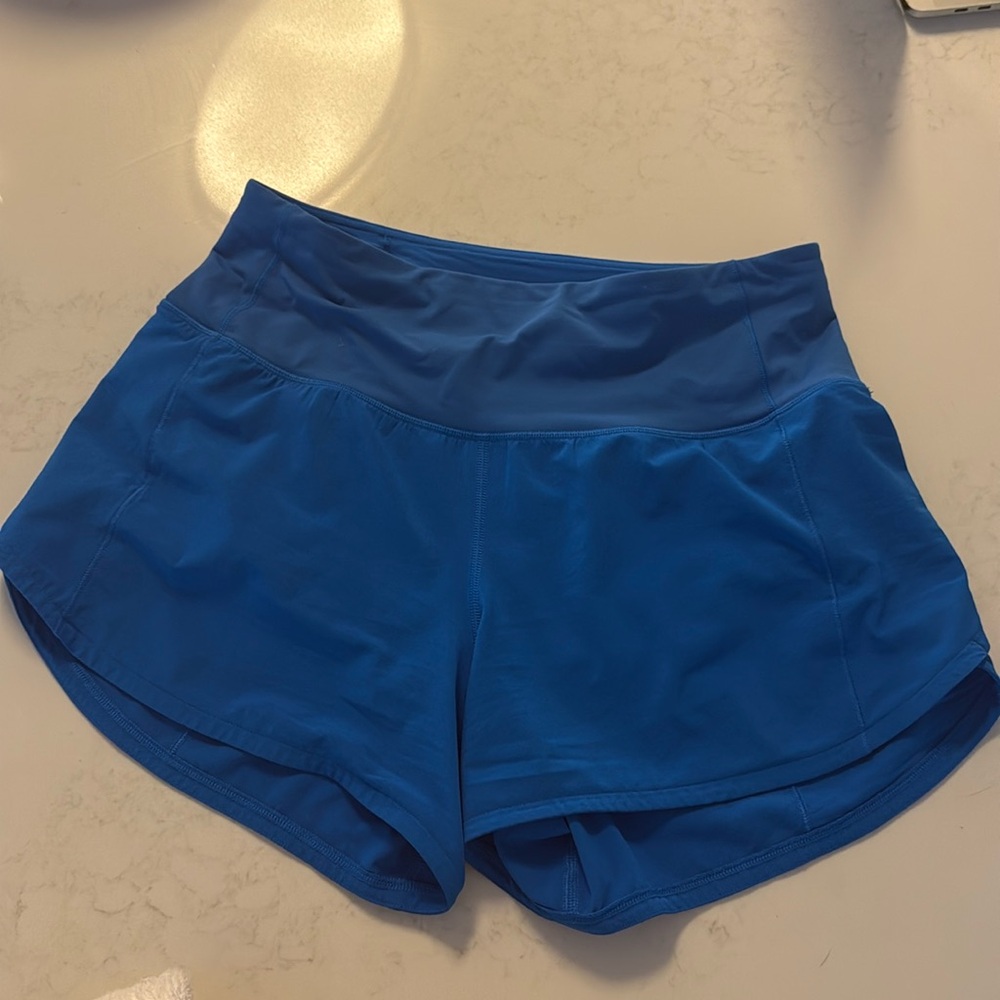 Lululemon Speed Up Hi-Rise 4” Cobalt Blue